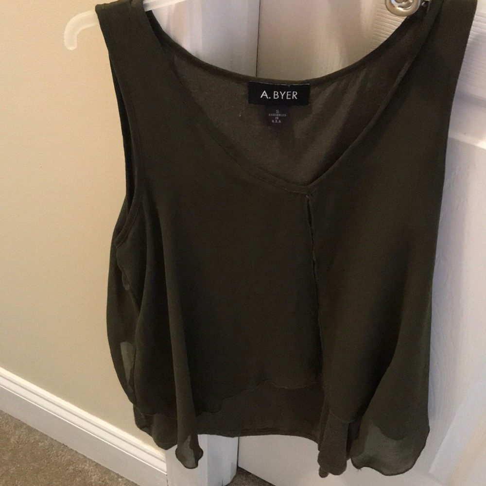 green slit blouse!!